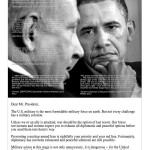 Retired US generals buy and advertisement in the Washington Post and tell Obama not to go to war with Iran